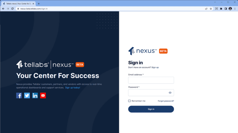 Tellabs nexus 2.0 for customers and partners both Optical LAN and Broadband